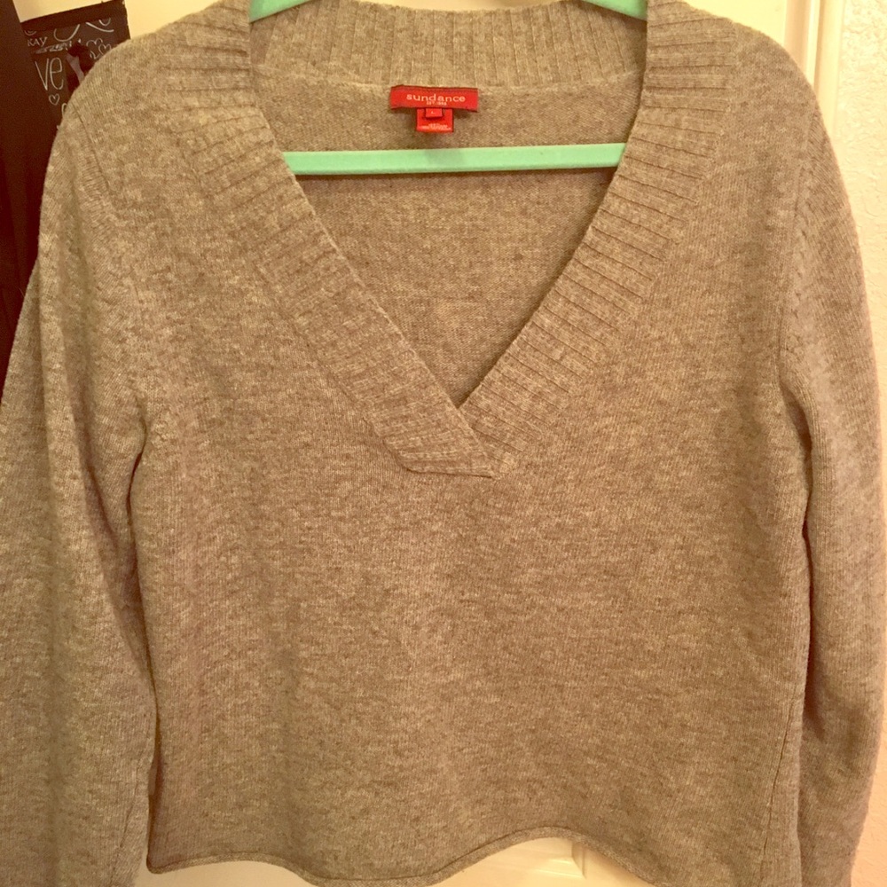 Cropped V-Neck Sweater